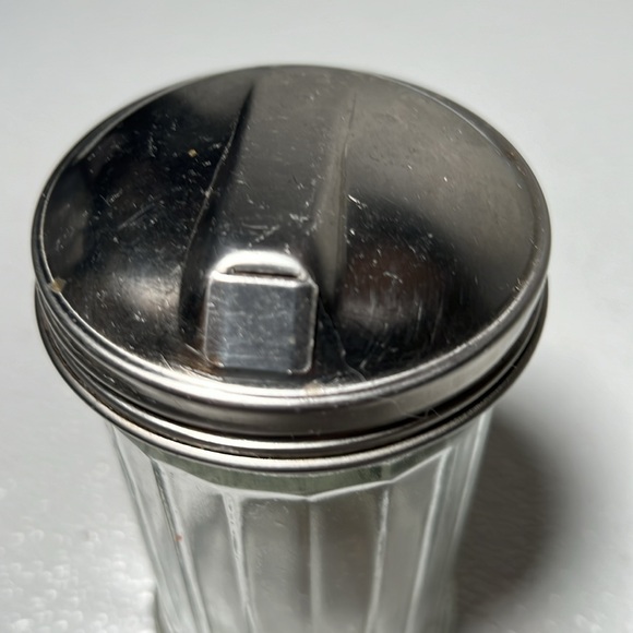 Vintage Chicago Glass Sugar Jar with Metal Lid - Picture 2 of 4